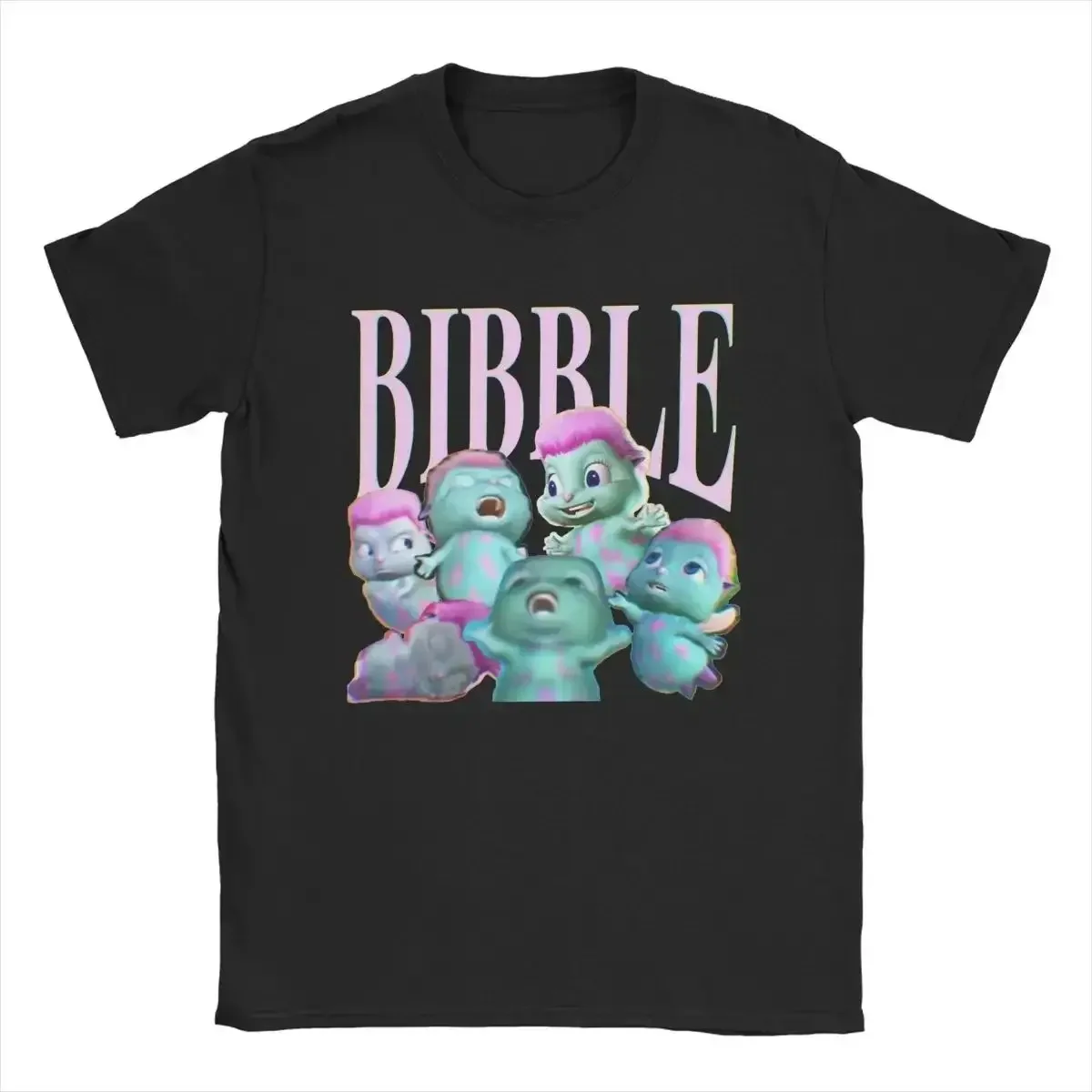 Vintage Bibble Collage T-Shirts Y2k Hip Pop T Shirts Fashion Print TShirt Vintage Harajuku Cotton Casual Loose TShirts Unisex