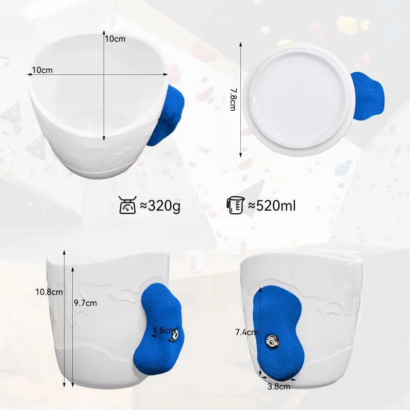 The screwable climbing cup microwave provides realistic rock climbing and makes a great gift for special climbers