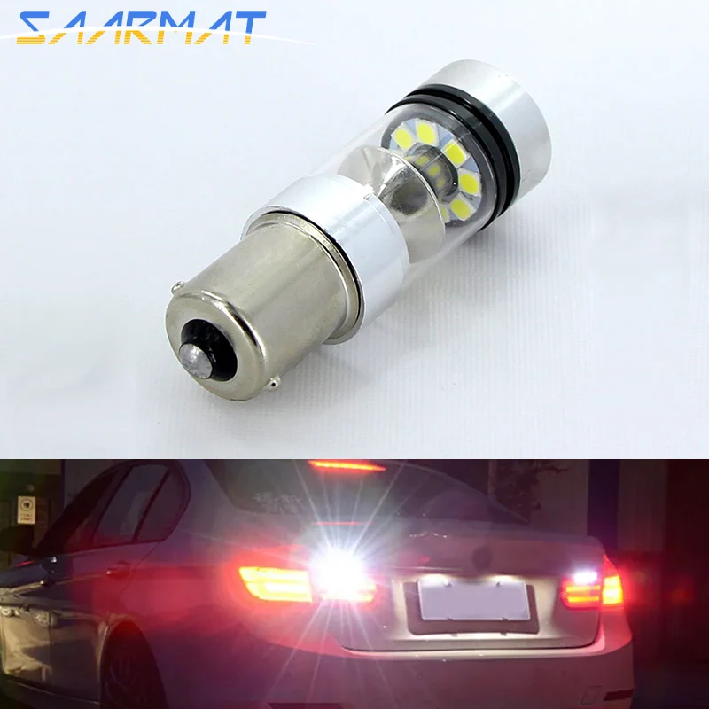 1 x 6000K White For VW Passat B3 B4 B5 B6 Canbus No Error Backup Reverse Light Lamp P21W 1156 LED 140W 1400LM  High Power