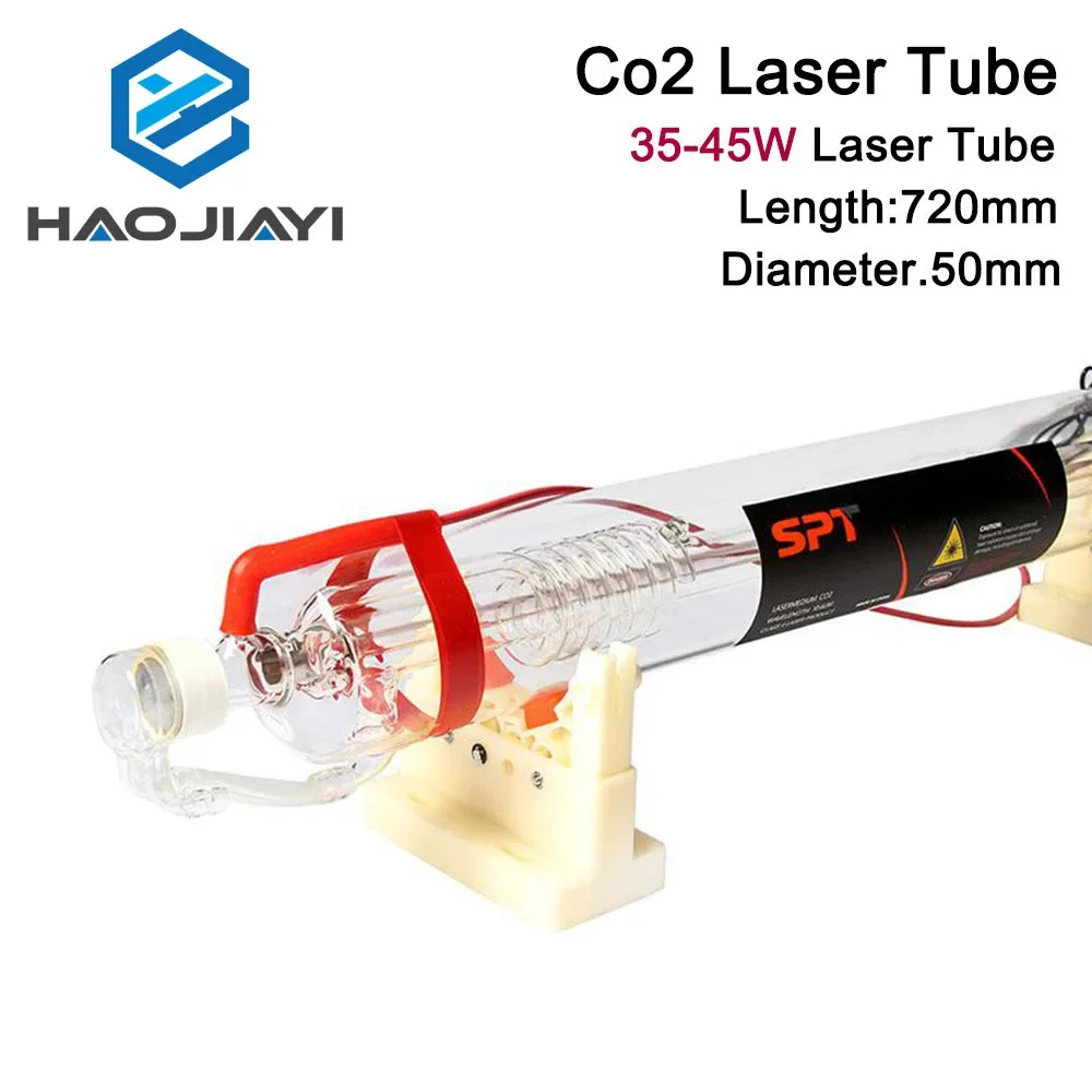 HAOJIAYI 40W Co2 Laser Upgraded Metal Head Tube 700MM Glass Pipe Lamp for CO2 Laser Engraving Cutting Machine