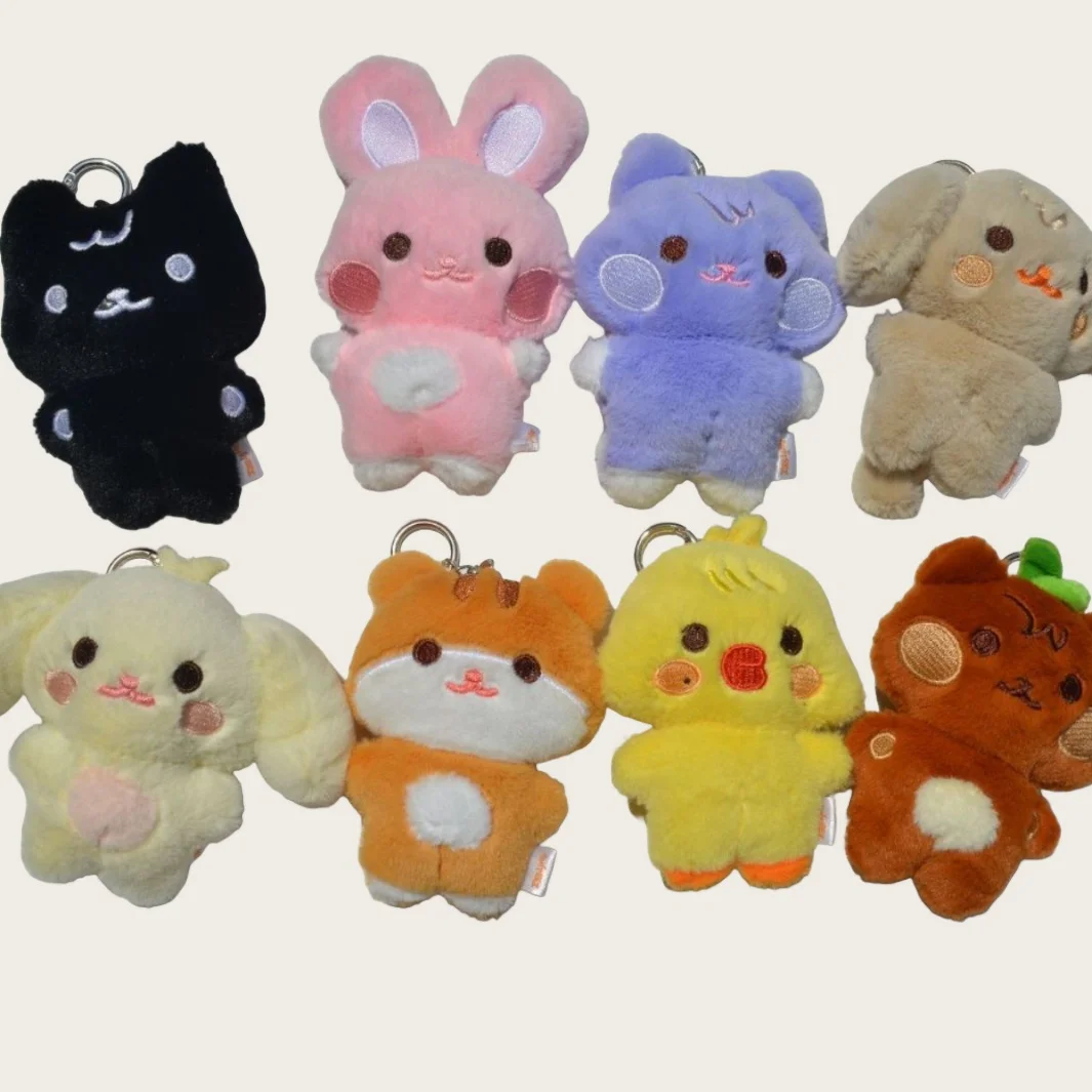 8pcs Kpop 10cm Ateez Aniteez Cute Plushies Keychain Hongjoong Seonghwa Yunho Yeosang San Mingi Wooyoung Keyring Bag Accessories