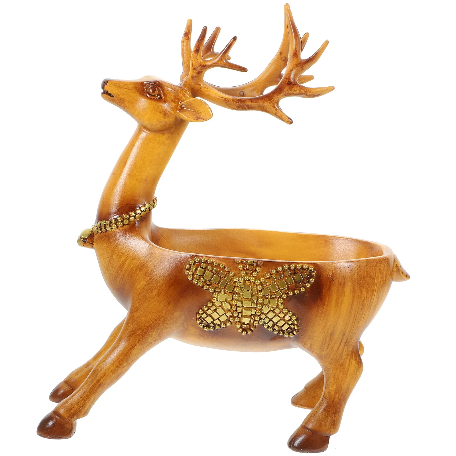 Deer Shaped Resin Storage Box Key Organizer Sundries Container Home Office Decoration Resin Deer Statue Sundries Organizer Box