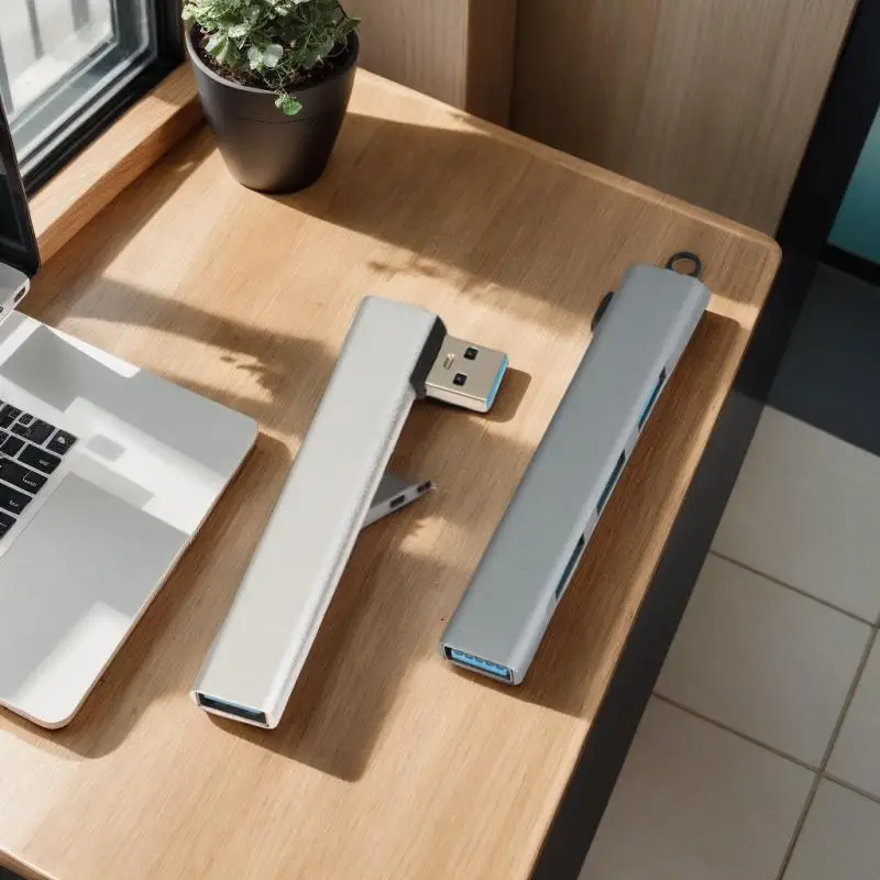 Tipo C Splitter Hub USB 3.0 de alta velocidade e 4 portas - Acessório poderoso para laptop e PC