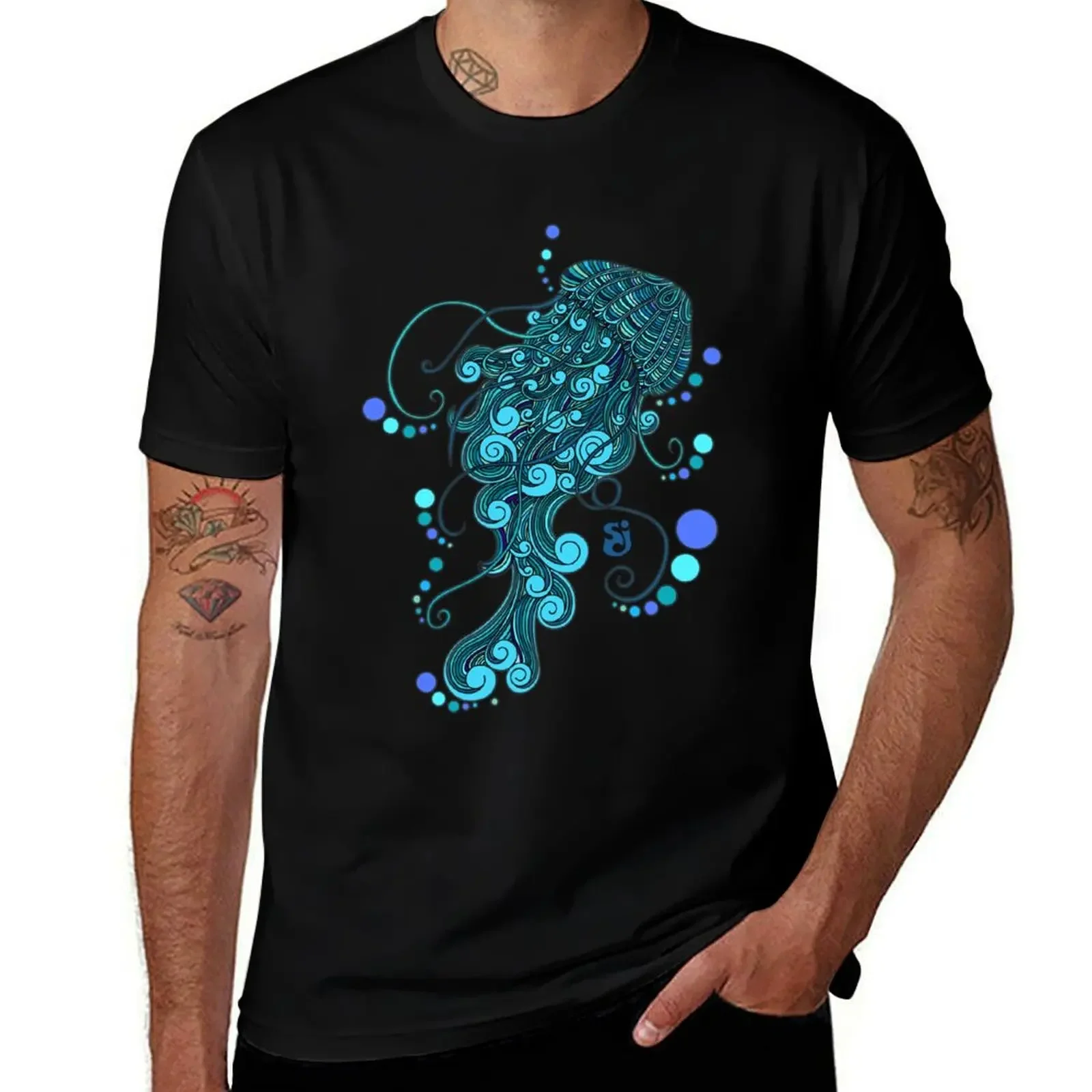 String Cheese Incident Jelly Fish T-Shirt luxury designer sports fans summer tops heavy weight t shirts for men