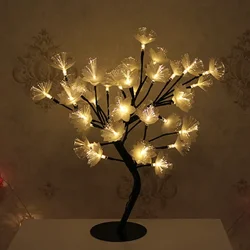 Guirxiété lumineuse LED colorée, cadeau de Noël, branches en fibre optique, décoration de chambre sûre