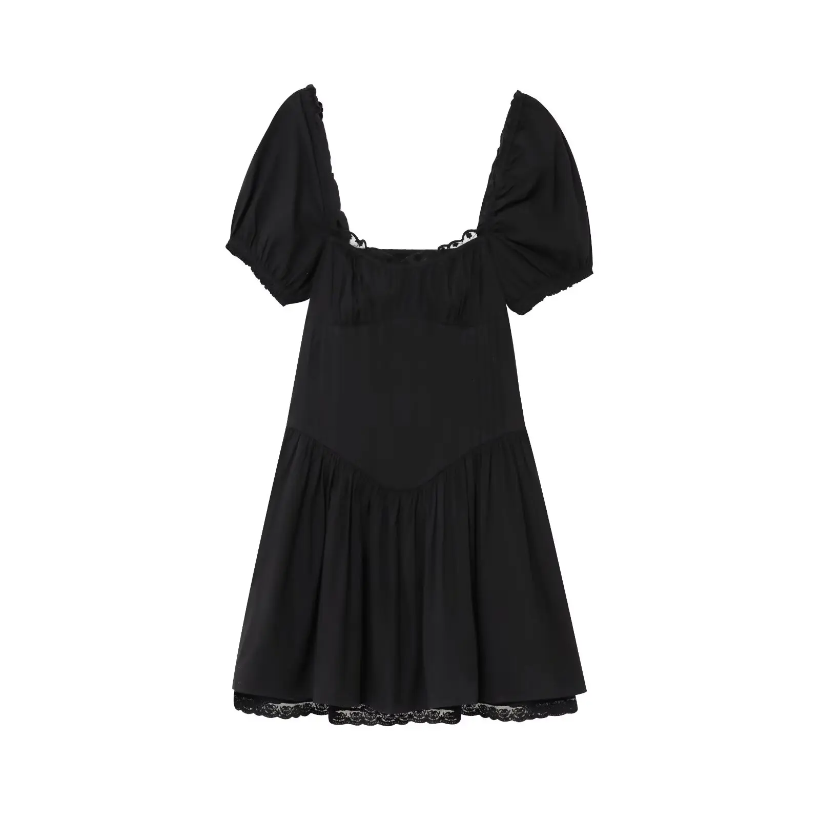 

European and American style 2025 new pure desire slim little black dress short dress