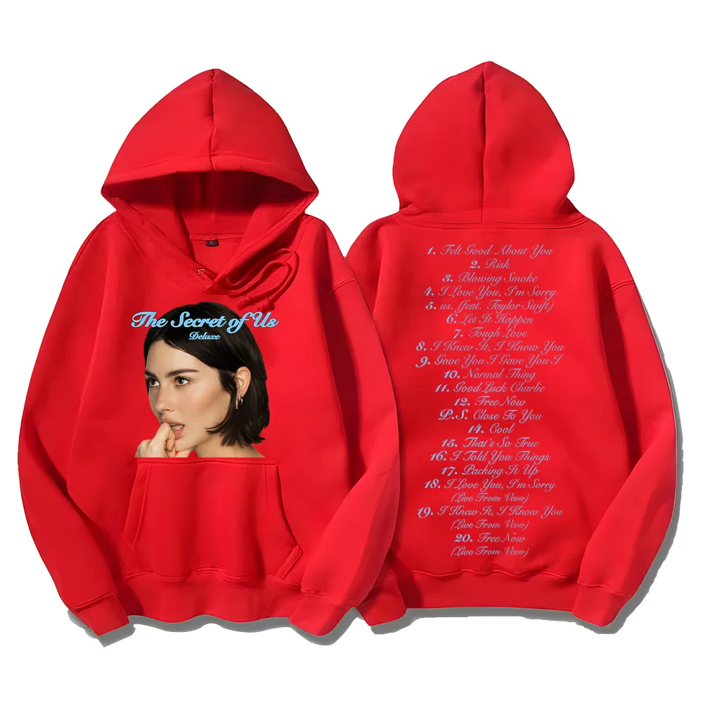 Gracie Abrams New Song The Secret of Us Deluxe Hoodie Creative Trends Sweatshirt Fashion Versatile Pullover Fall Women Men Hoody