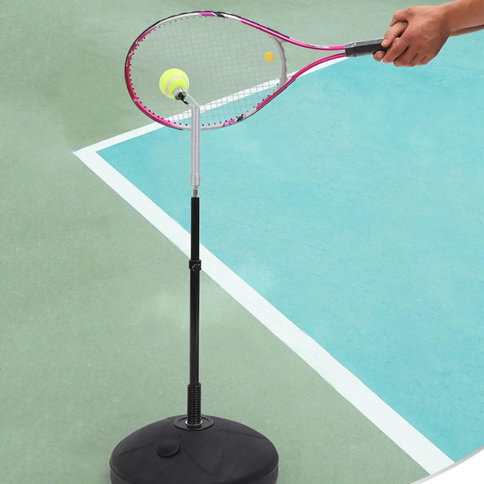 

Tennis Trainer Rebound Ball Self Practice Rebounder Professional Aid Training Equipment Simulator for Yard Office Kids Adults