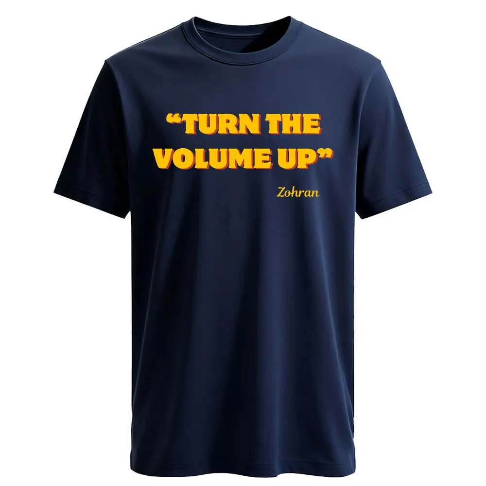 Turn The Volume Up TShirt Zohran Mamdani Men Shirt Mayor Mamdani Shirt NYC 2026 Progressive Tee Liberal Shirt Democracy Tops