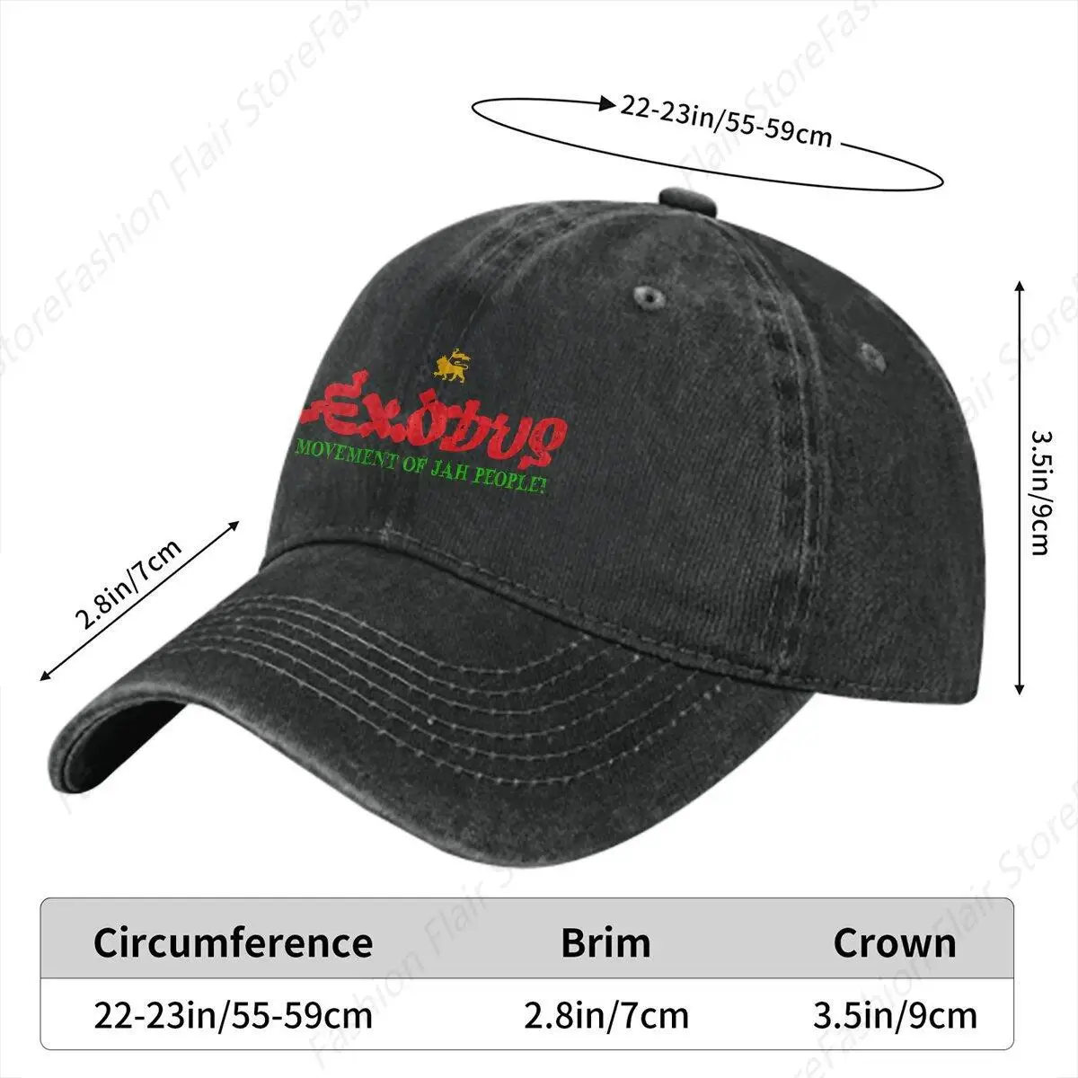 Exodus Baseball Caps Peaked Cap Reggae Music Sun Shade Hats for Men