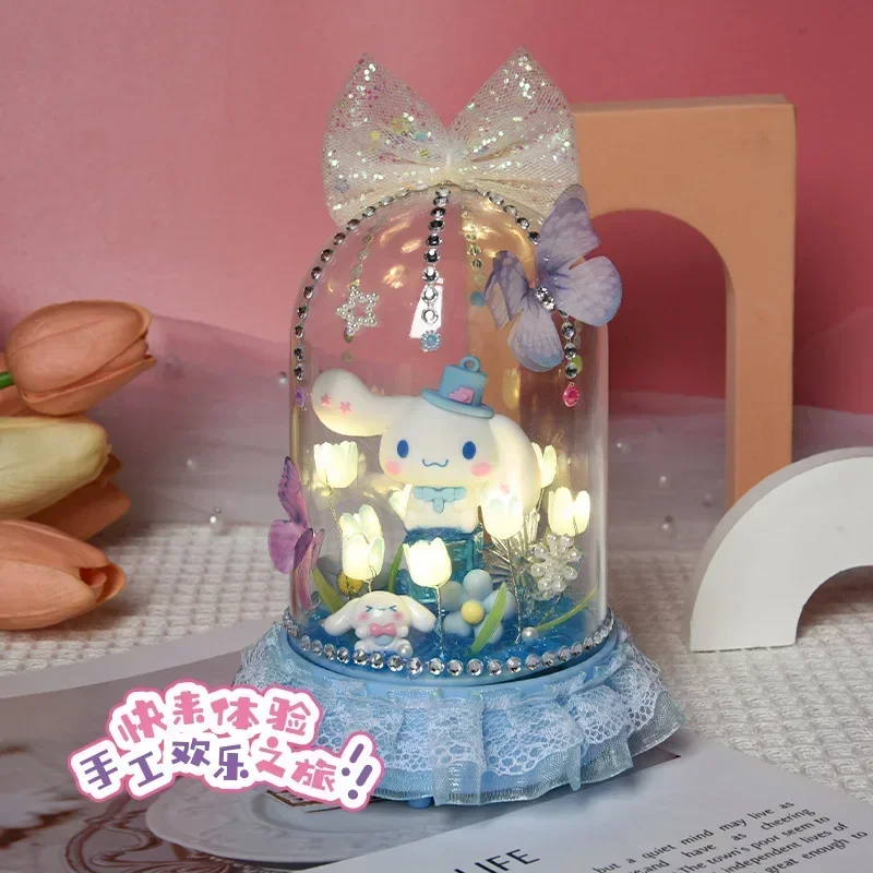 

Sweet Cinnamoroll Anime Kuromi Sanrio Ins Nightlight Decoration Cute My Melody Kawaii Handmade Diy Crystal Gifts for Kids