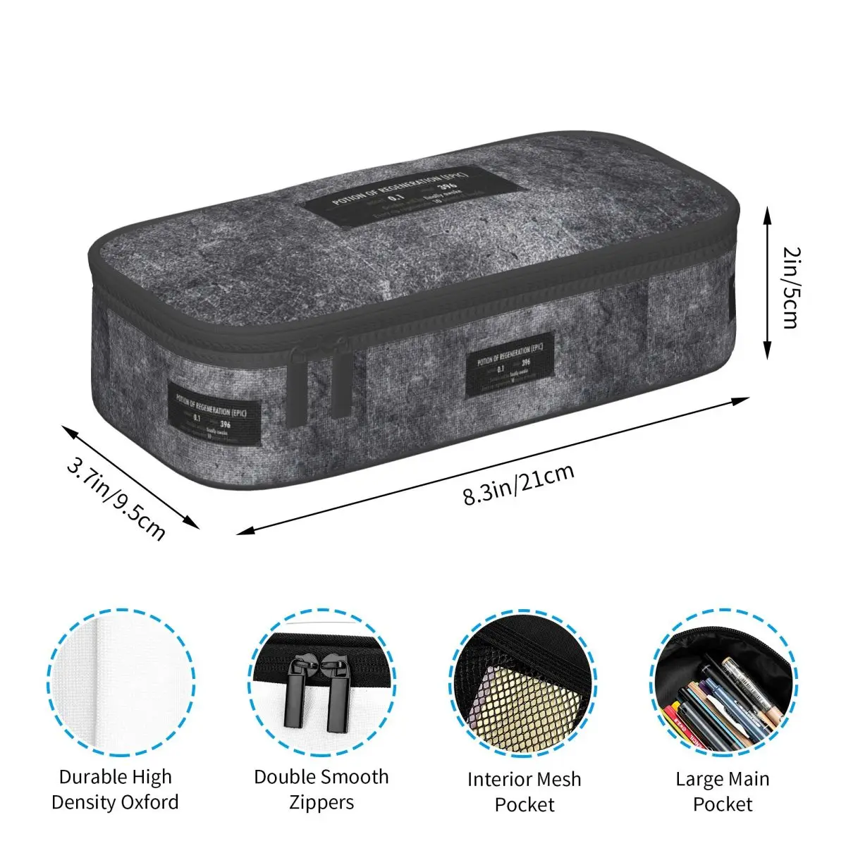 SKYRIM - Elder Scrolls - Dragonborn Pencil Case Pen Holder Storage Stationery Supplies Big Capacity Pen Box Pencil Bag for Kids