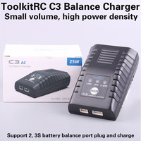 ToolkitRC C3 2-3S Lipo LiHV Charge Functionality Convenient One-touch Storage Mode Compact AC Balance Charger for RC Model