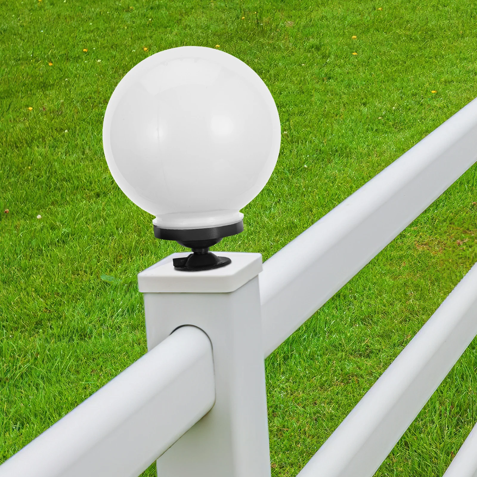 

Outdoor Acrylic Globe Lamp Shade Round Post Light Globe Pole Lamp Shade Waterproof Garden Fence Pillar Lighting Fixture