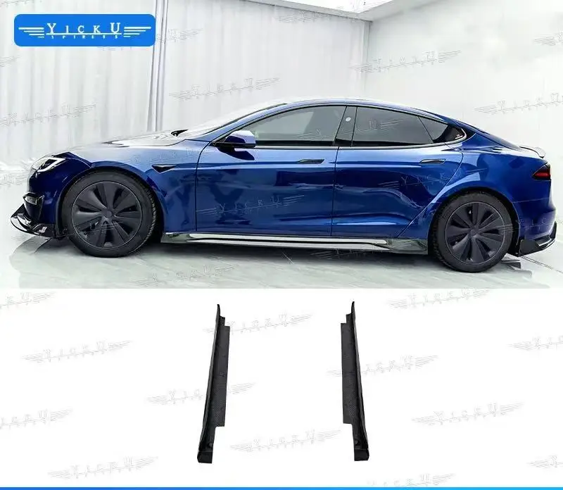 

Комплект обвеса из карбона на заказ, комплект обвеса из сухого карбона для Tesla Model S, включая передний спойлер, боковые пороги и заднее антикрыло.