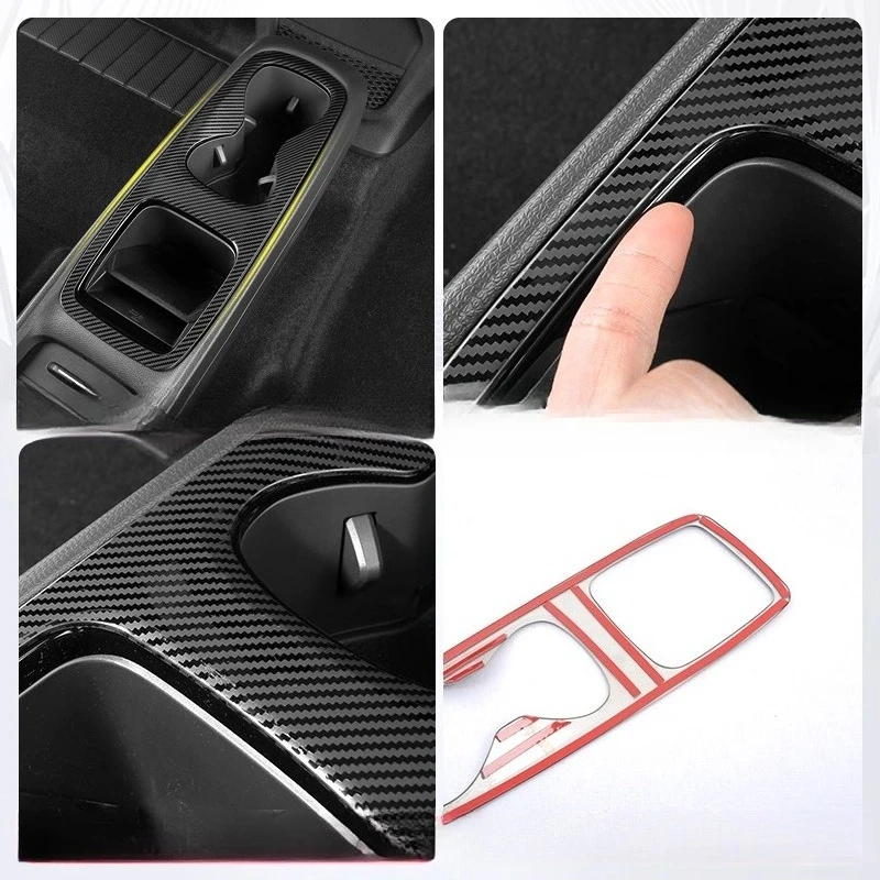 Picture 6: For 2021-2024 VW ID3 Central Control Water Cup Decorative Panel Protective Frame Patch Interior Modification Special Accessories