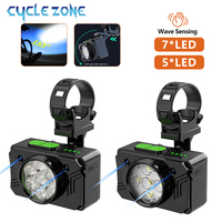 Smart Sensor Bicycle Front Light 5/7 LED Bike Handlebar Flashlight TYPE-C Rechargeable Night Riding Lamp Cycling Accessories