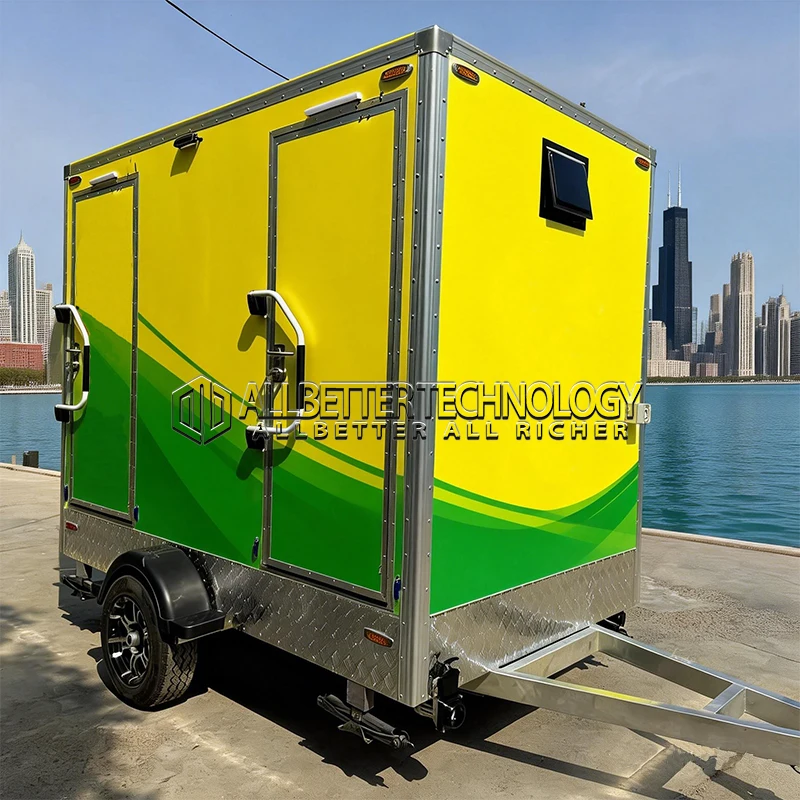 

Allbetter VIP Luxury Mobile Trailer High-End Steel Luxury Restroom Modern Outdoor Portable Toilets Featuring Shower Toilet