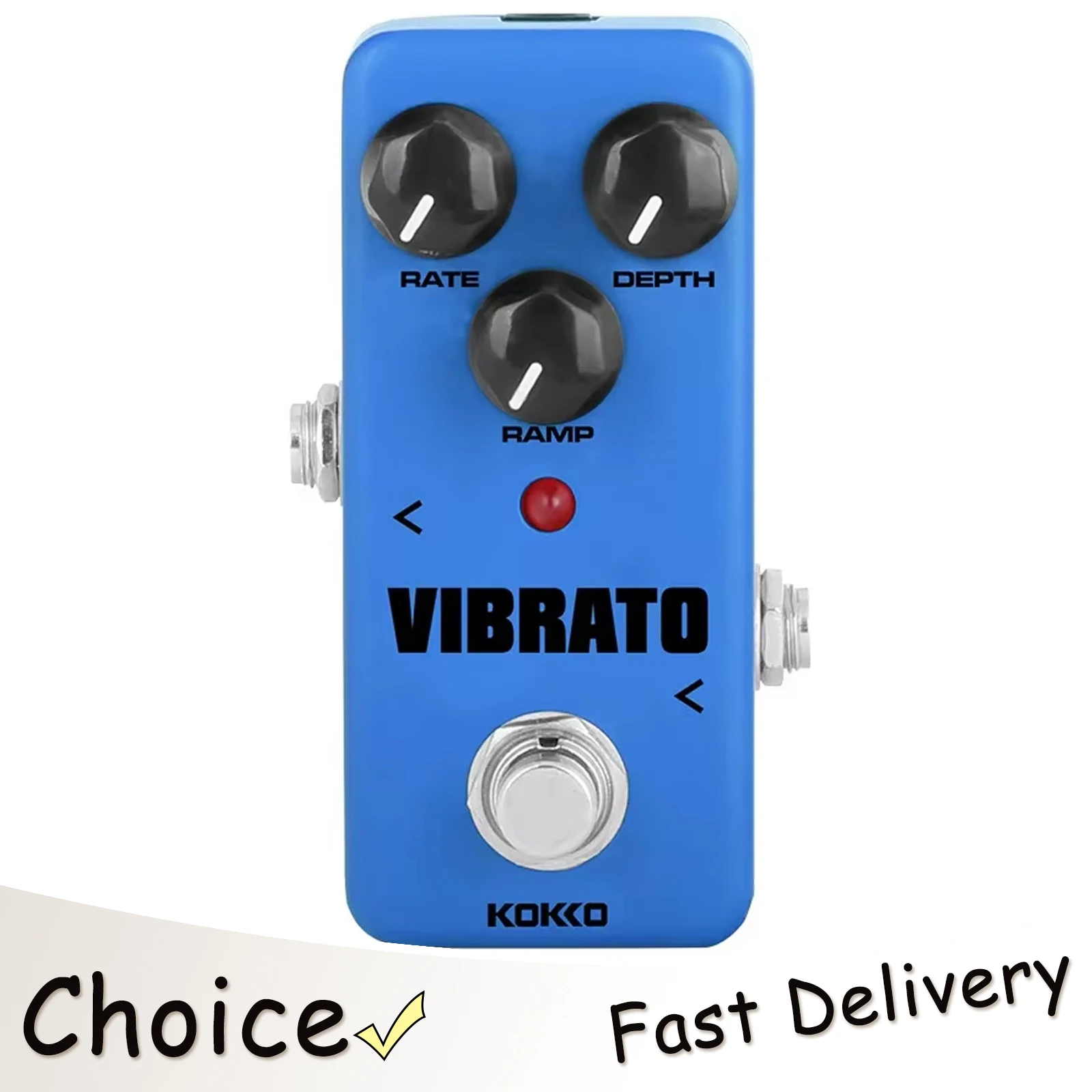 

KOKKO FVB2 Vibrato Mini Tremolo Electric Guitar Effect Pedal True Bypass Effect Full Metal Shell Guitar Pedal Guitar Accessories