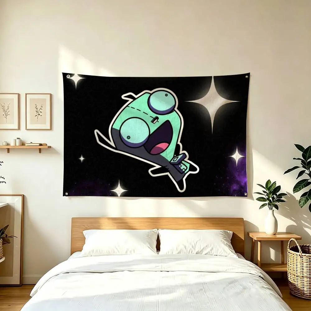 I-Invader Zim C-Cult Cartoon  Flag Suitable For Party Club Outdoor Interior Wall Decoration Banner Fans Gift