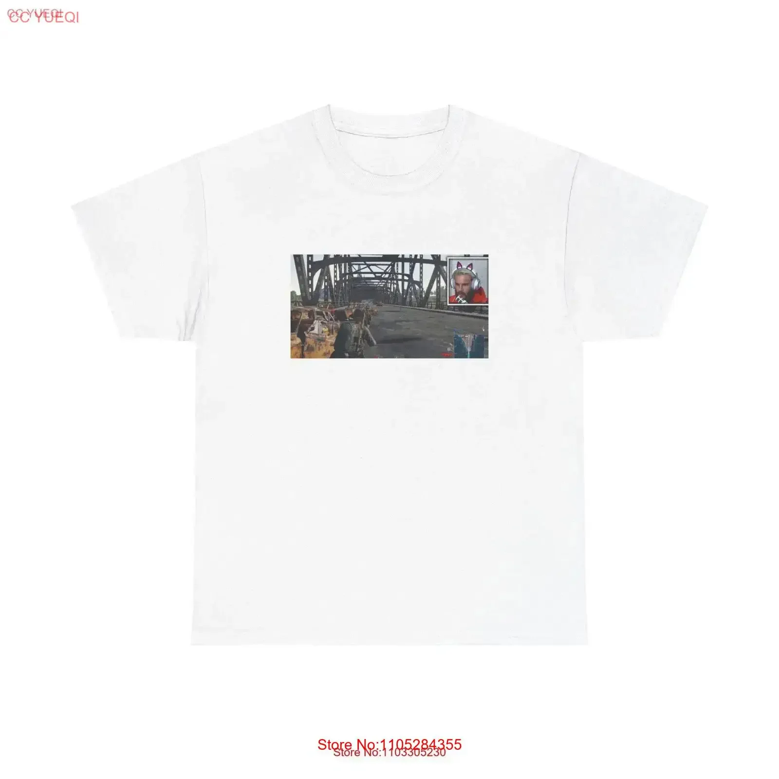 Pewdiepie Bridge Funny T Shirt vintage Washed Top For Everyday Wear Stretched Stylish fashion Unisex Slightly streetwear Casual
