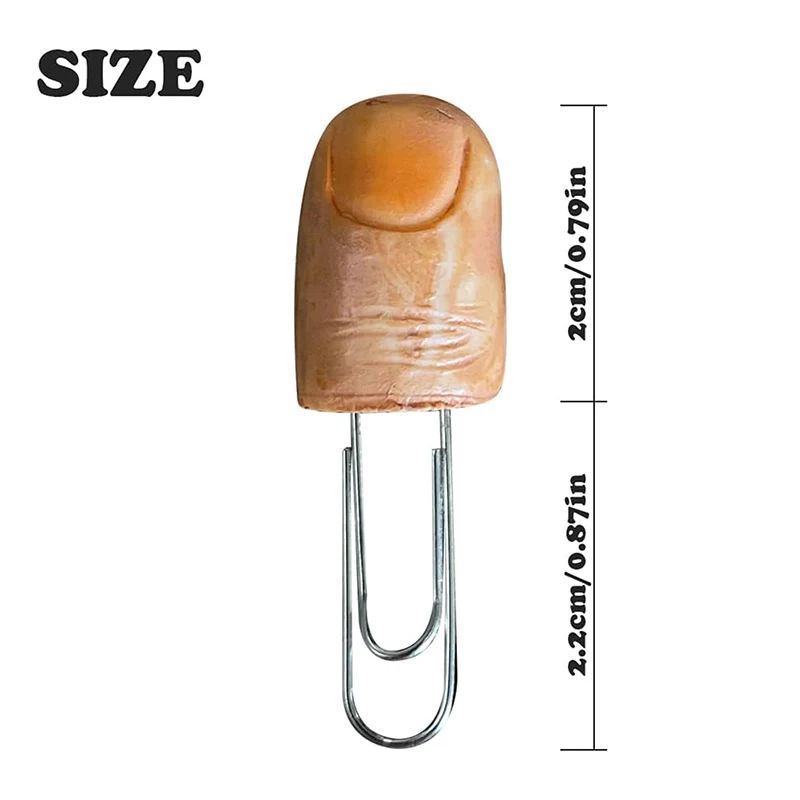 Finger Paper Clips, Resin Bookmarks,Funny Paperclip Bookmark Set,Halloween Spooky Paperclip Decorations,Finger Shape Paper Clips