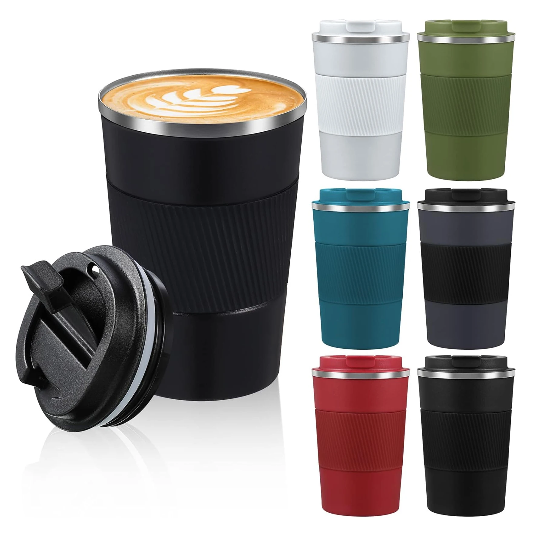 1 380ml Office Coffee Cup, Stainless Steel Thermos Cup, Silicone Coffee Cup, 3Rd Generation Coffee Cup, Thermos Water Cup, Car Cup, Thermos Travel Cup, Portable Water Cup, Gift Cup