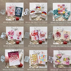 New Design Craft Metal stencil mold Cutting Dies Heart frame shaker scrapbook die cuts Album Paper Card Craft Embossing