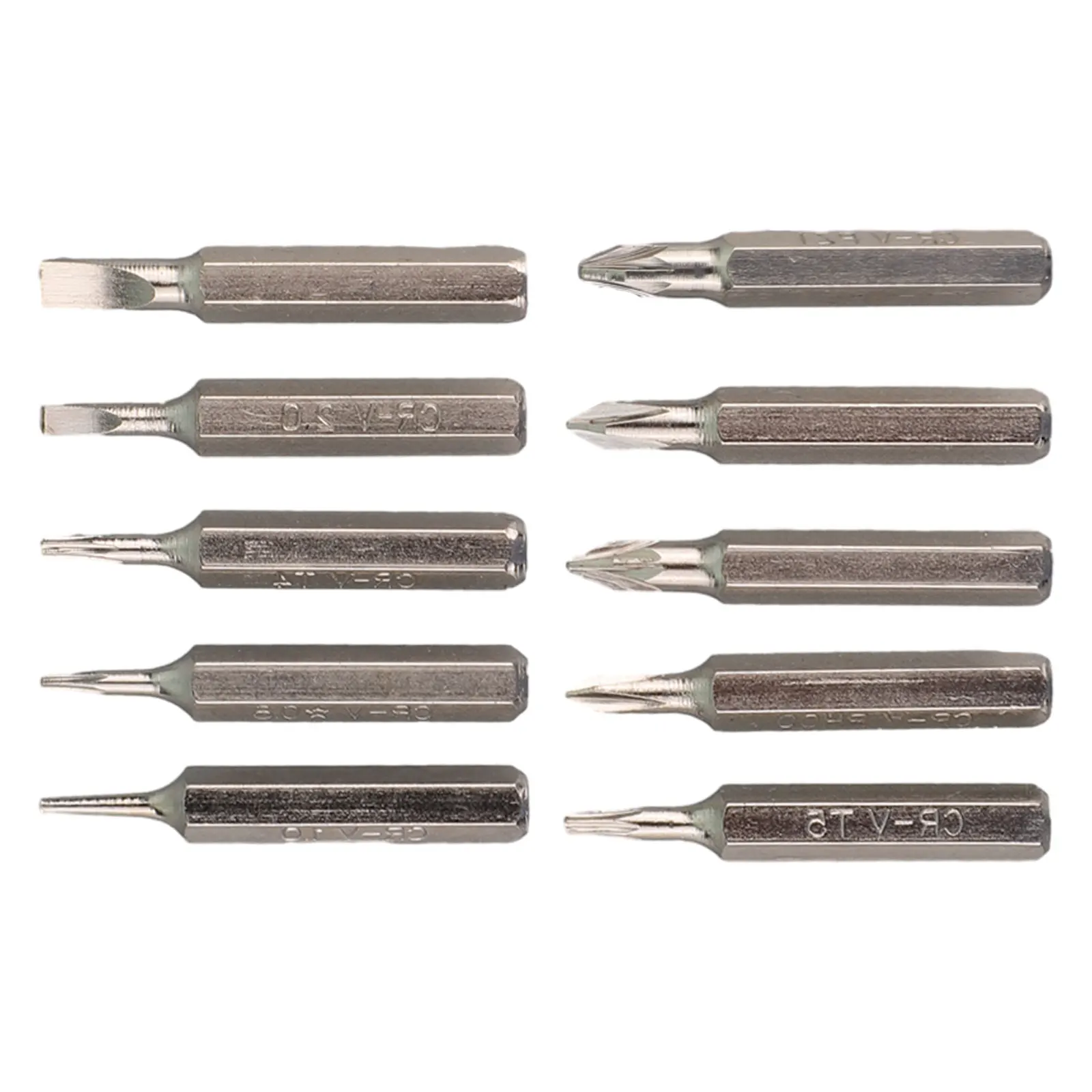 10pcs Screwdriver Bits Kit 4mm Shank 28mm Length Torx Slotted Cross Screwdriver PH PZ SL T Power Tools Accessories