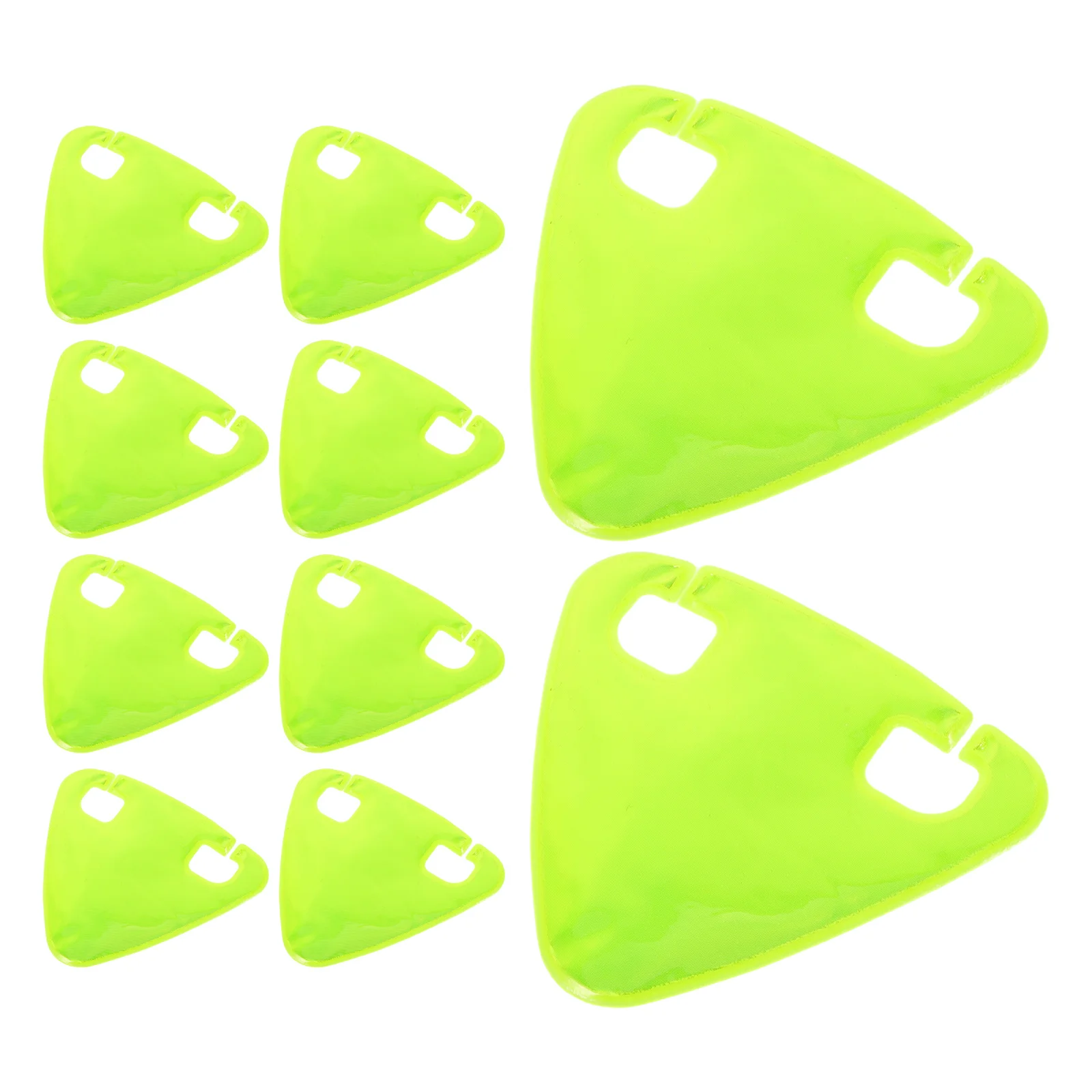 

30Pcs Bike Reflective Stickers Green Waterproof High Visibility Triangle Reflector Decals Safety Warning for Frame Rim Hub Wheel