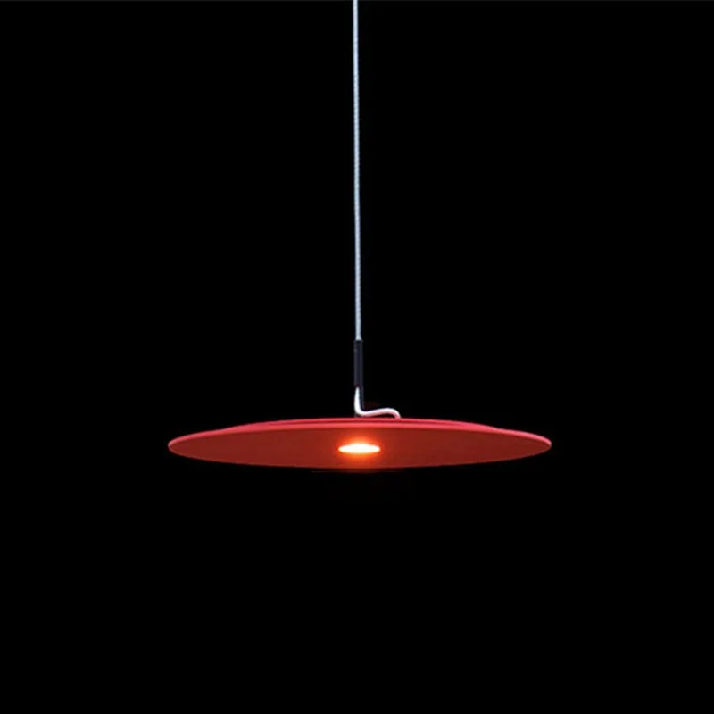 Italian simple restaurant booth atmosphere chandelier, Nordic design sense flying saucer bar LED bedroom bedside lamp