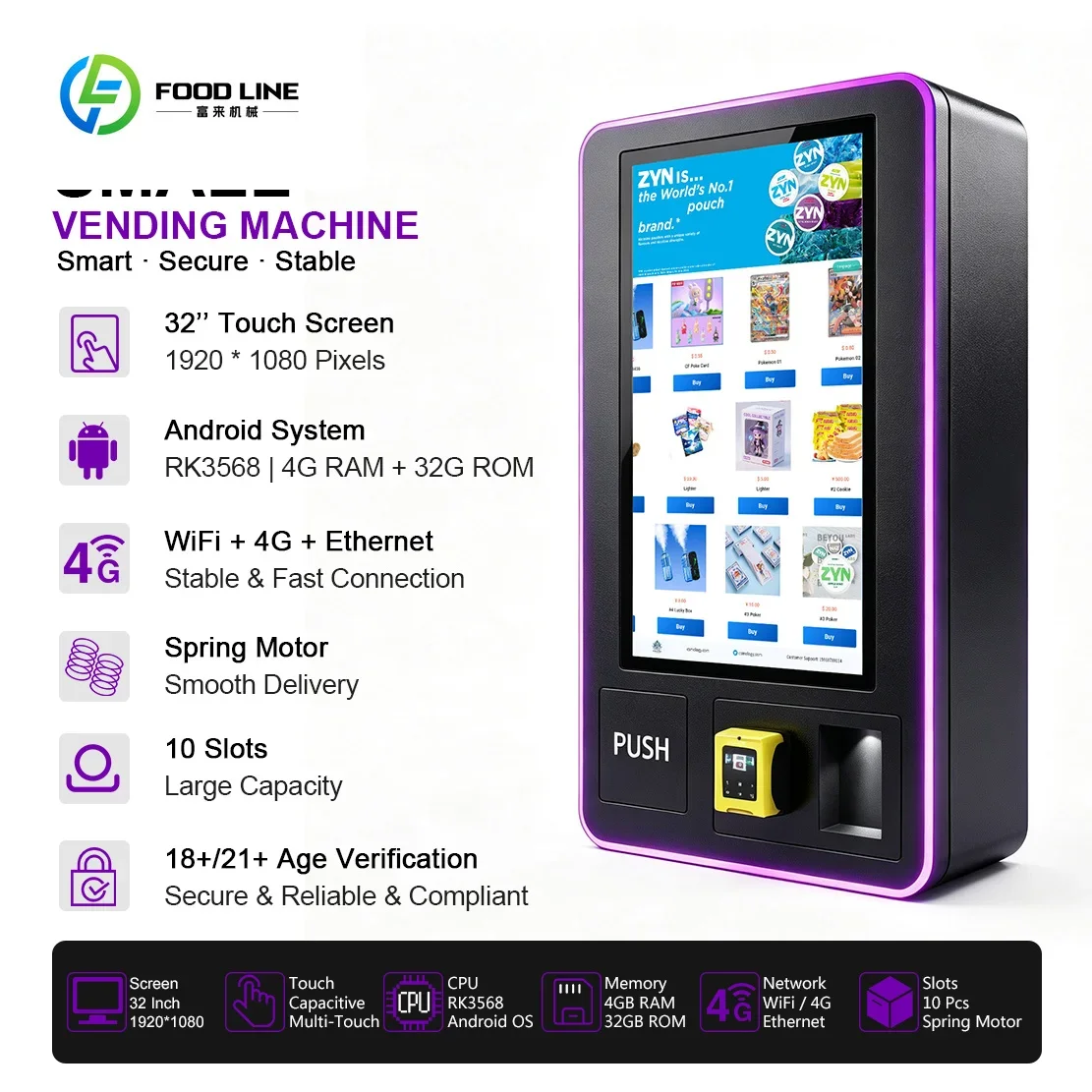 Factory Direct Mini Vending Machine Wall Mounted Condom Snack Tobacco Cigarette Dispenser for Hotel Shop Bar