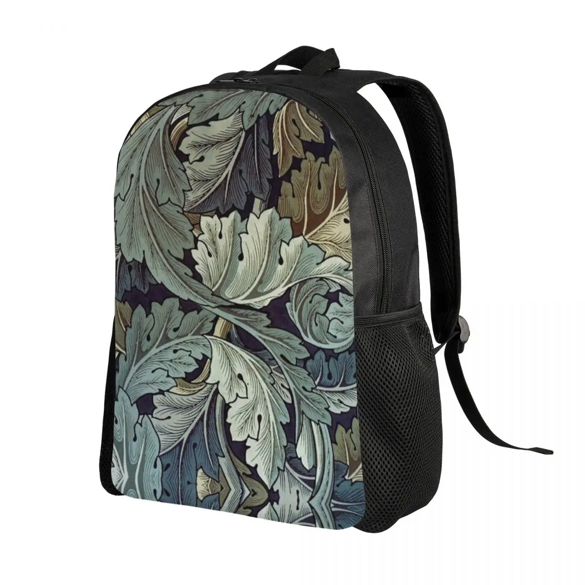 Personalizado Acanthus por William Morris Mochila Mulheres Homens Moda Bookbag para Escola Colégio Têxtil Padrão Sacos