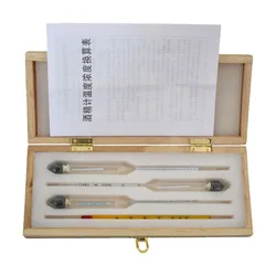 Wood Box Alcohol Meter for Vodka Whiskey Alcoholmeter (0-40%, 30-70%, 70-100%)