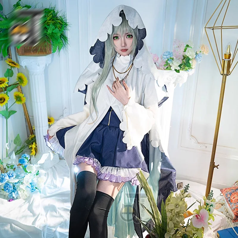 Weißer heiliger und schwarzer priester cos cecilia cosplay schönes lolita kleid kostüm weibliches anime heilige outfit a