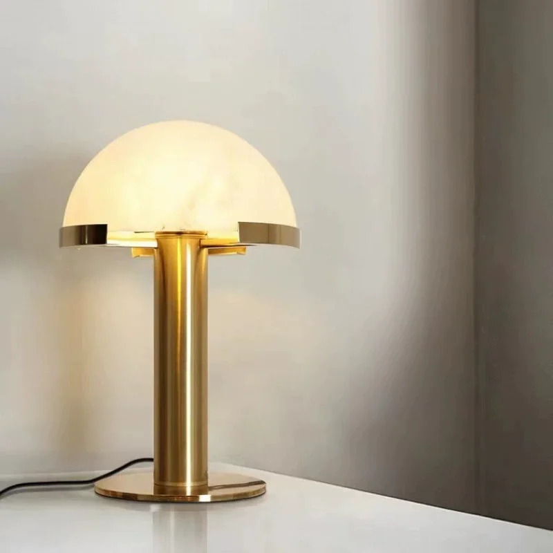 Natural Marble Mushroom Head  Bedroom Sofa Full Copper Designer Creative Modern Decorative
