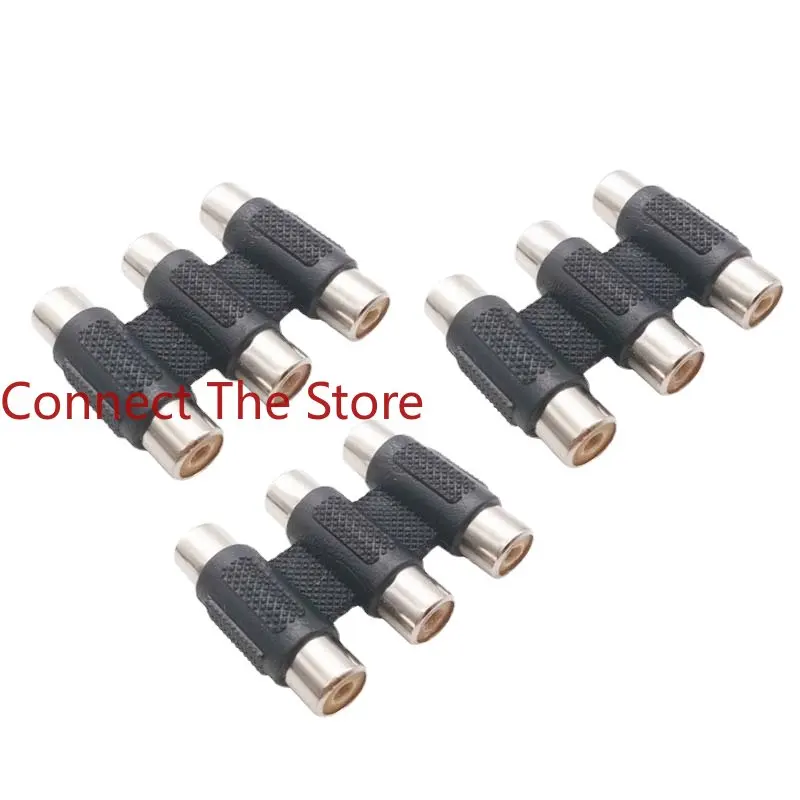 7PCS 3RCA Female Head To  Adapter Audio  RCALotus  AV