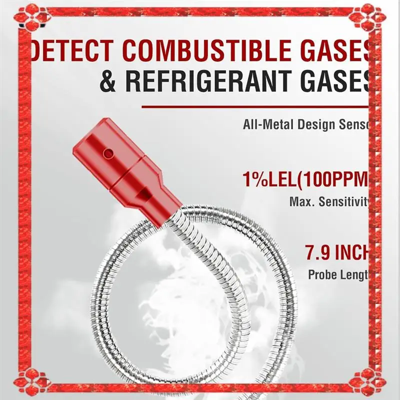 Entrega en 24 horas para R134A R410A Detector de fugas de freón Compatible con propano y metano-Sensor de refrigerante y Gas Combustible, sonido fuerte