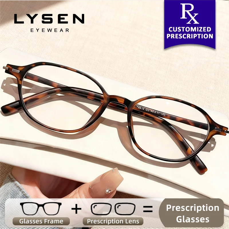 

LYSEN Classic Oval Myopia Optical Prescription Glasses Photochromic Progressive Glasses Women's Anti Blue Light Computer Eyewear