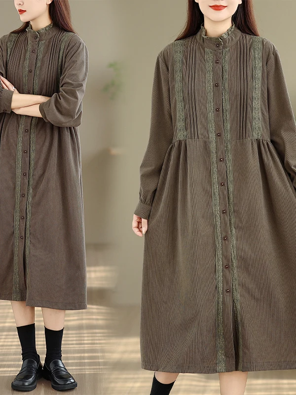 

Корейская японская элитная вельветовая кукла Dr, женская кружевная плиссированная юбка трапециевидной формы в стиле ретро, зимняя повседневная юбка миди Dr