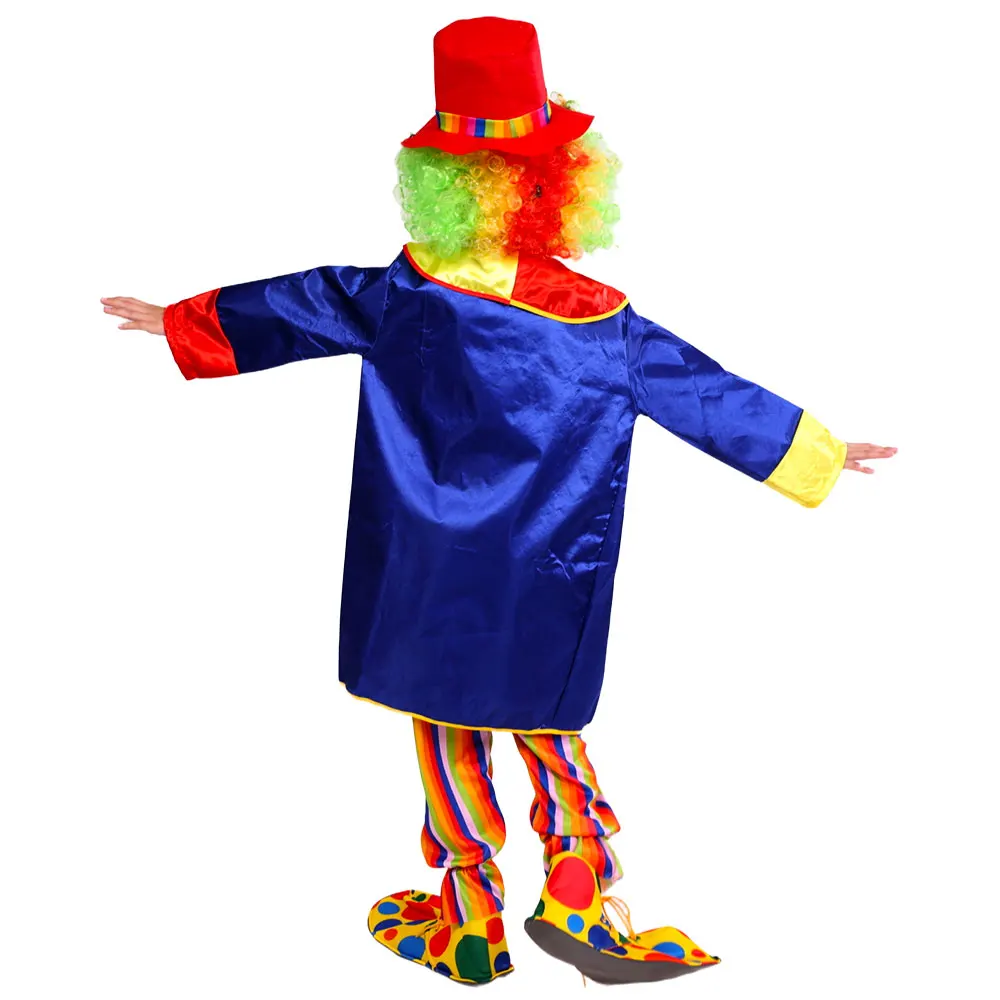 Carnival Disguise Joker Cosplay Costume Jumpsuits Boys Girls Clown Party Stage Performance Dress Up No Wig shoes view 2