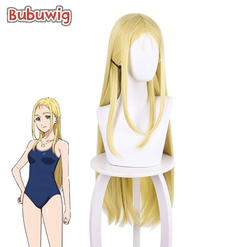 

Bubuwig Synthetic Hair Summertime Render Ushio Kofune Cosplay Wig Women Halloween 90cm Long Straight Blonde Wigs Heat Resistant