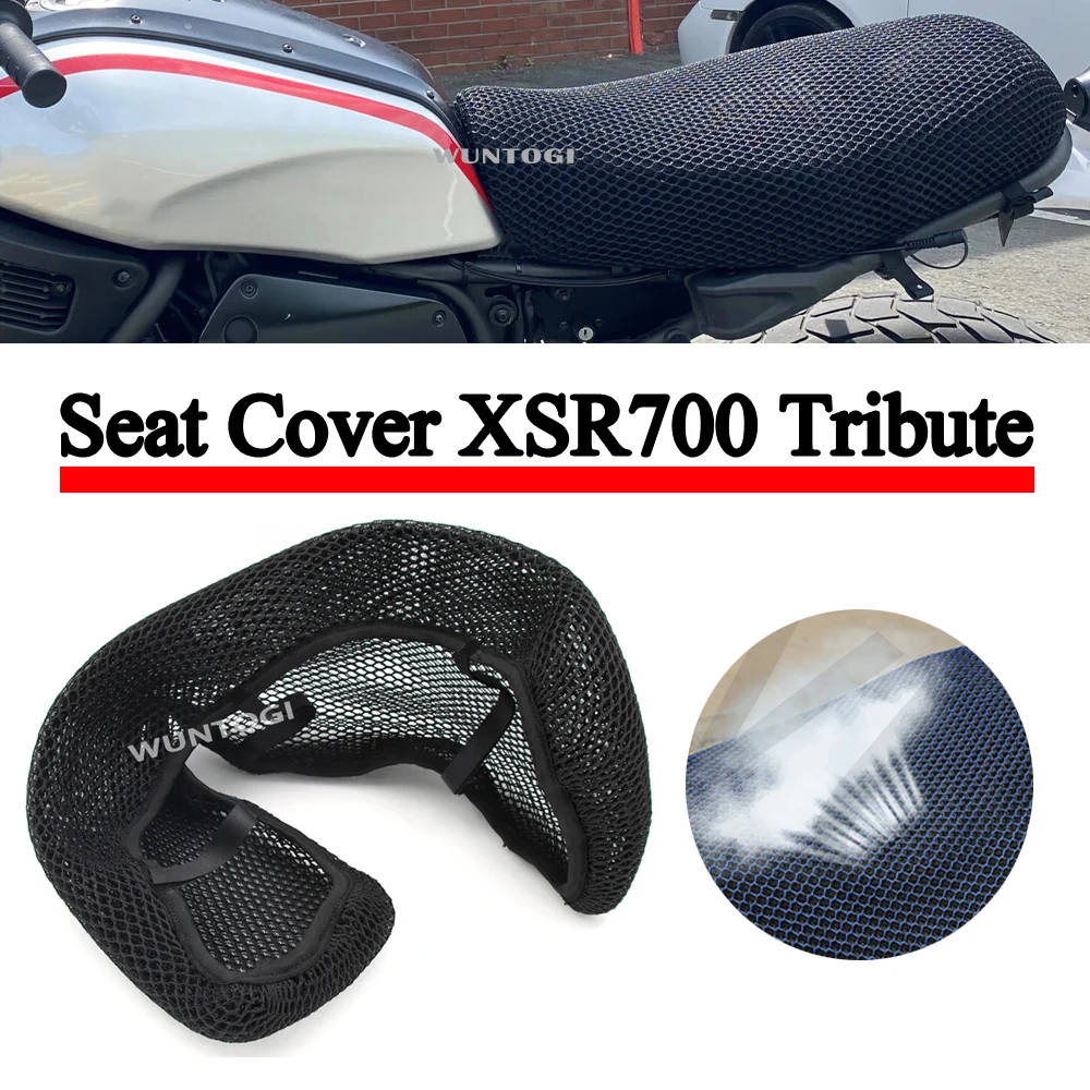 

For Yamaha XSR 700 Tribute 2019- Motorcycle Seat Cover XSR700 Tribute 3D Airflow Honeycomb Mesh Protect Cushion New Accessories