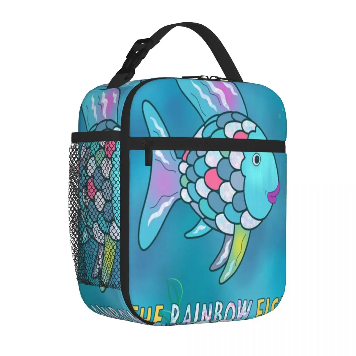 Bestselling Multi Color Fish Ocean Design Stitched Detail Large Lunch Bag Gym Post-Workout Camping Lunch Bag