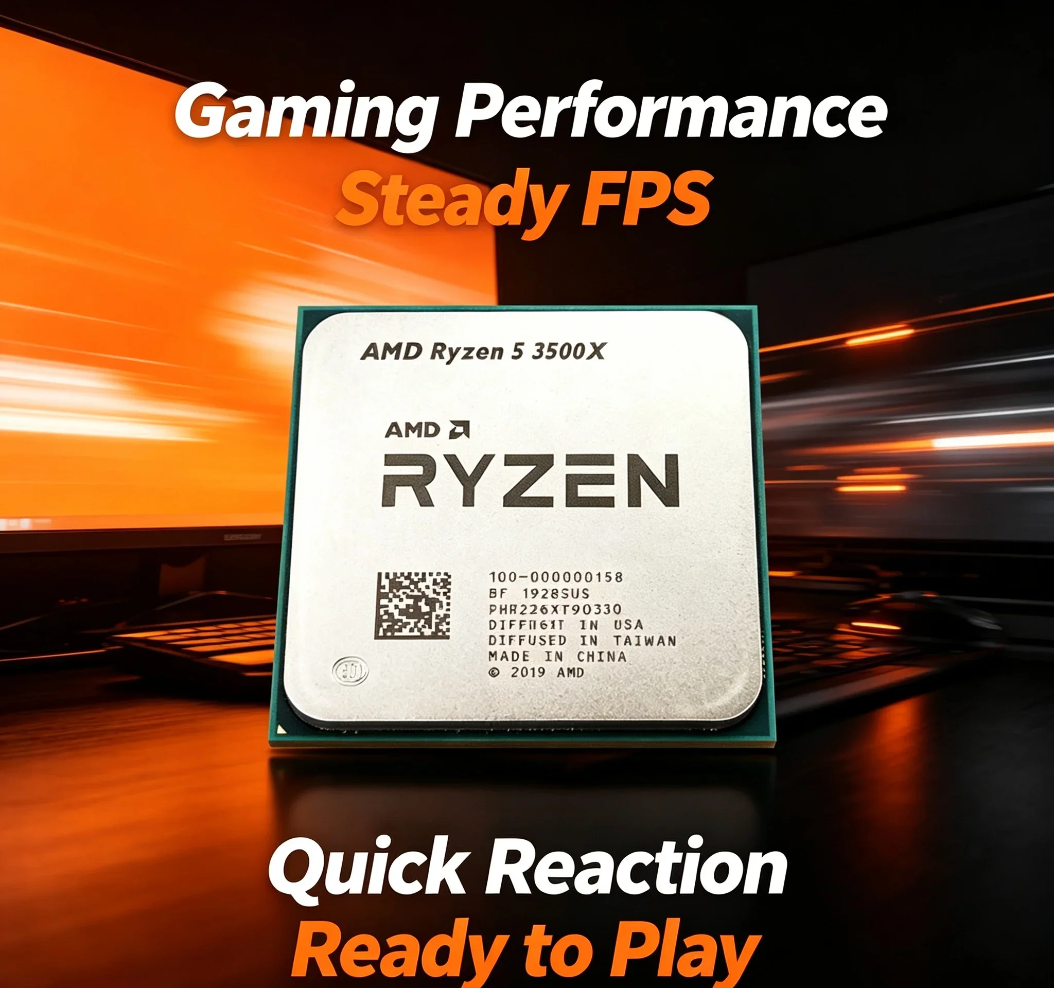 Desktop Replacement CPU Ryzen 5 3500X 3.6GHz 6 Core 6 Thread Fit A520 B550 AM4 Mainboard