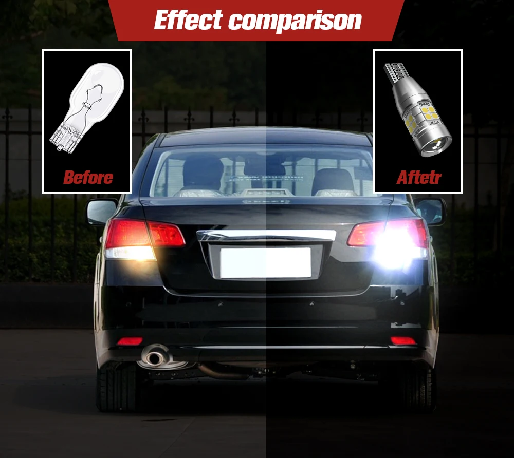 2 Stück W16W T15 921 912 LED Canbus Rückfahrlichtlampen für Auto-Rückfahrscheinwerfer für Audi A1 8X1 8XK A3 8P A4 B9 B8 A5 8T A6 C7 C6 A8 4E – Detail 3