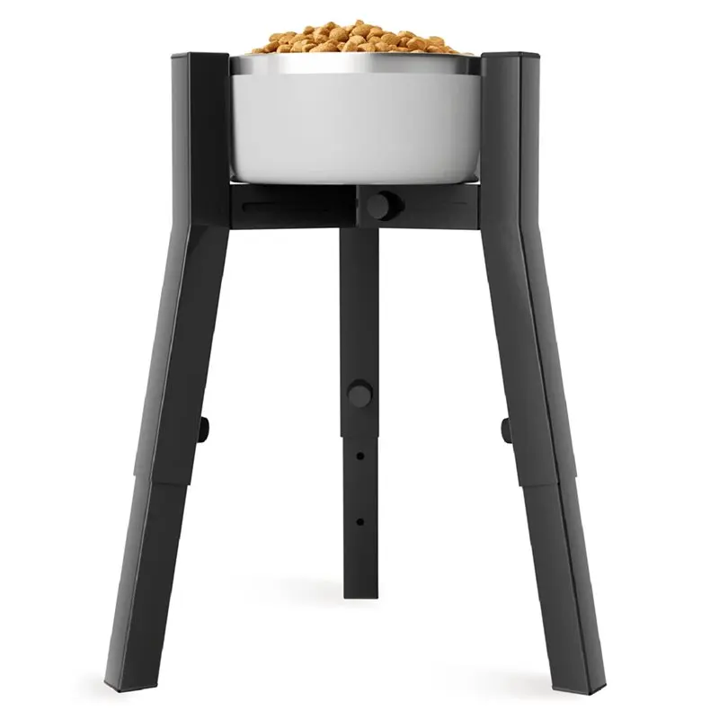 

ABXF-Tall Adjustable Dog Food Stand In Metal, For Medium& Large& Extra Large Dogs, Includes Not Bowls