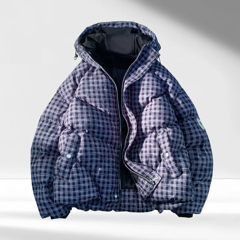 2026 winter men's down cotton jacket men hooded fashion Parka thicken warmth unisex trendy outerwear youth versatile coat jacket