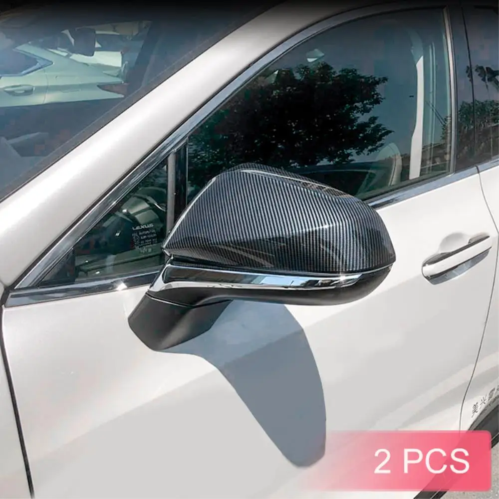 Car Upgrade For Lexus NX RX TX 250 300 350 350h 450h+ 500h Carbon Fiber Side Mirror Caps 2022-2026 Glossy Overlay Trim Cover