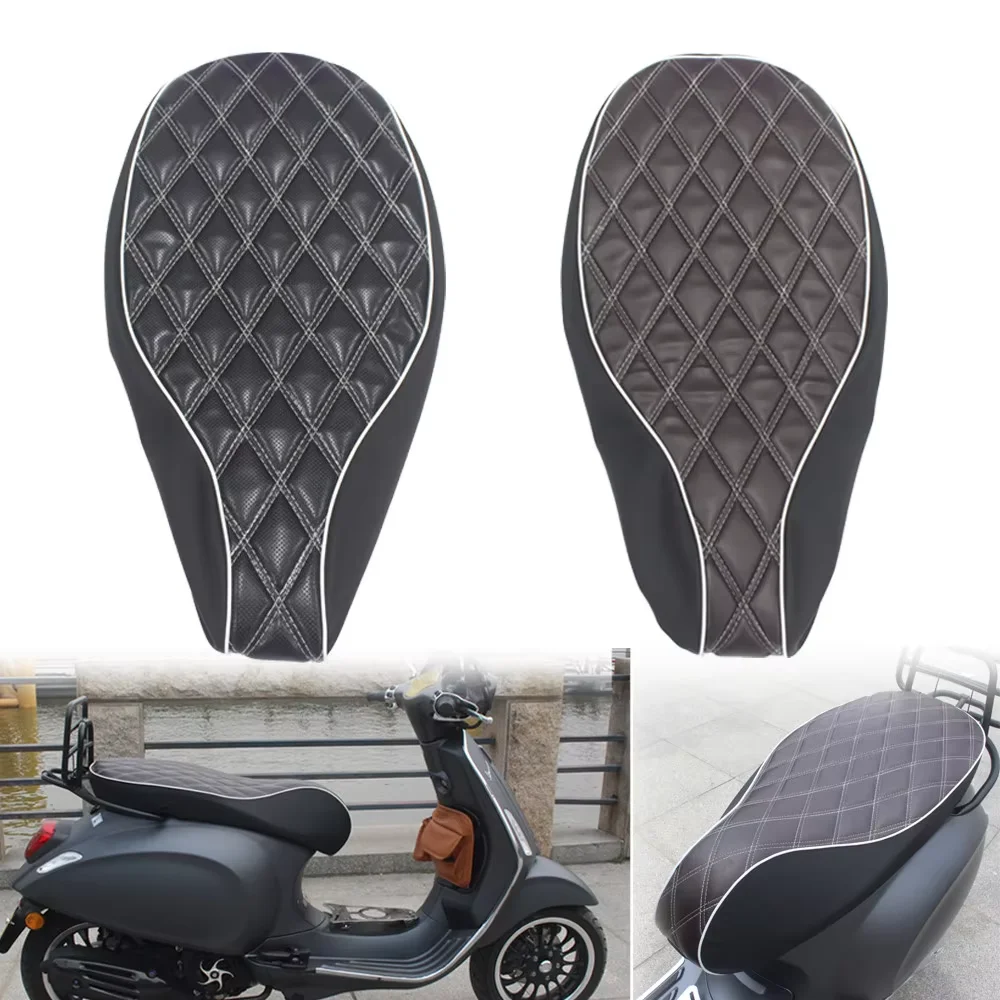 

Pokhaomin Saddle Leather Cover For Vespa Sprint 50 125 150 250 Seat Cover Protection Shell